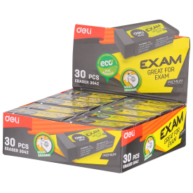 E3042 Exam Eraser 60×24×12mm Soft 2B Clean Black