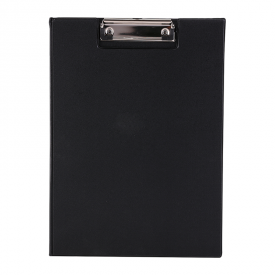 E38154B PVC Coated Low-profile Clip Board w/cover A4 Black