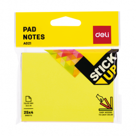 EA02102 Sticky Pad Notes 76×101mm 3”×4” 4×25sheets 4 Neon Color