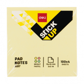 EA01703 Sticky Notes 76×76mm 3”×3” 4×100sheets 4 Color