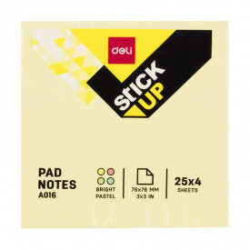 EA01603 Sticky Notes 76×76mm 3”×3” 4×25sheets 4 Color