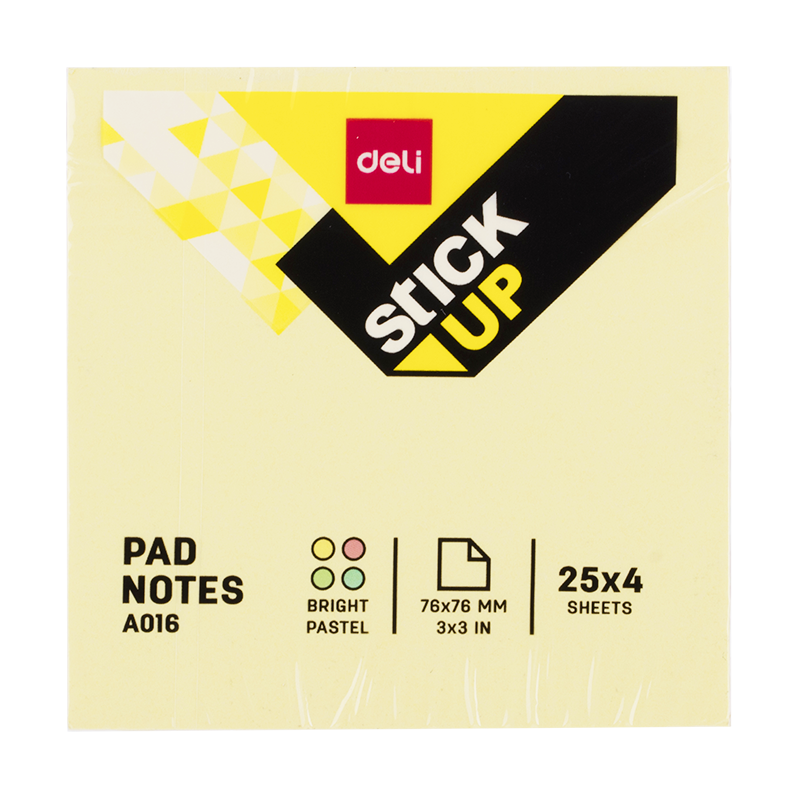 EA01603 Sticky Notes 76×76mm 3”×3” 4×25sheets 4 Color Picture(s)