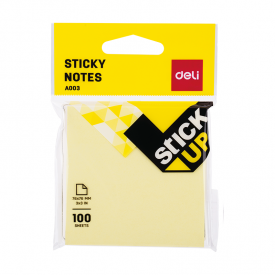 EA00352 Sticky Notes 76×76mm 3”×3” 100sheets Yellow