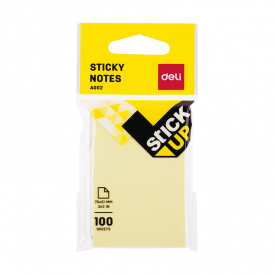 EA00252 Sticky Notes 76×51mm 3”×2” 100sheets Yellow