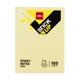 EA00453 Sticky Notes 76×101mm 3”×4” 100sheets Yellow