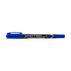 EU10430 2-tip Permanent Marker 0.5mm/1.0mm Blue