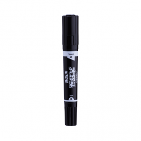 ES555 Black 2-tip Permanent Marker Bullet 1.5mm/ Chisel 1-6mm Black