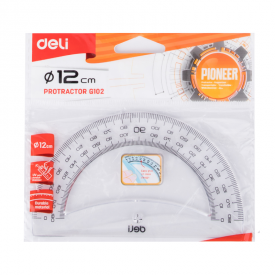 EG10212 180 degree Protractor Easy-grab 12cm Transparent