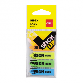 EA11302 Sign Here Film Index Tabs 44×12mm 5×20sheets 5 Color