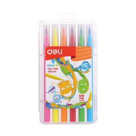 EC10304 Soft Drawing Felt Pen 1.0-8.0mm Bright 12C