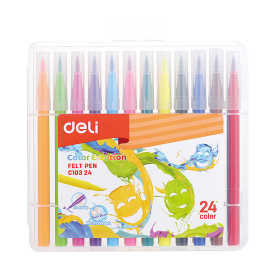 EC10324 Soft Drawing Felt Pen 1.0-8.0mm Bright 24C