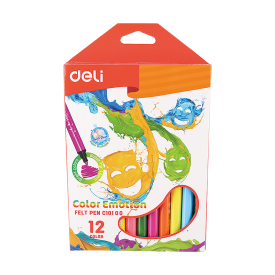 EC10100 Washable Felt Pen 1.0mm Bright 12C