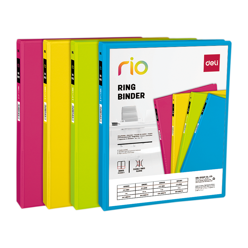 EB10300 Rio PP 3IN 2 D-Ring View Binder A4 4C Picture(s)