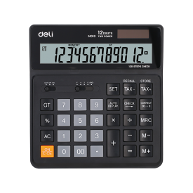 EM01020 120-check Tax Calculator 12-digit Black