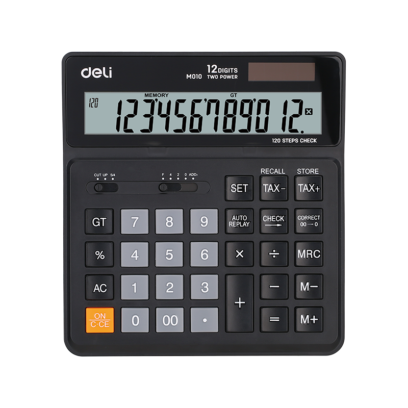 EM01020 120-check Tax Calculator 12-digit Black Picture(s)