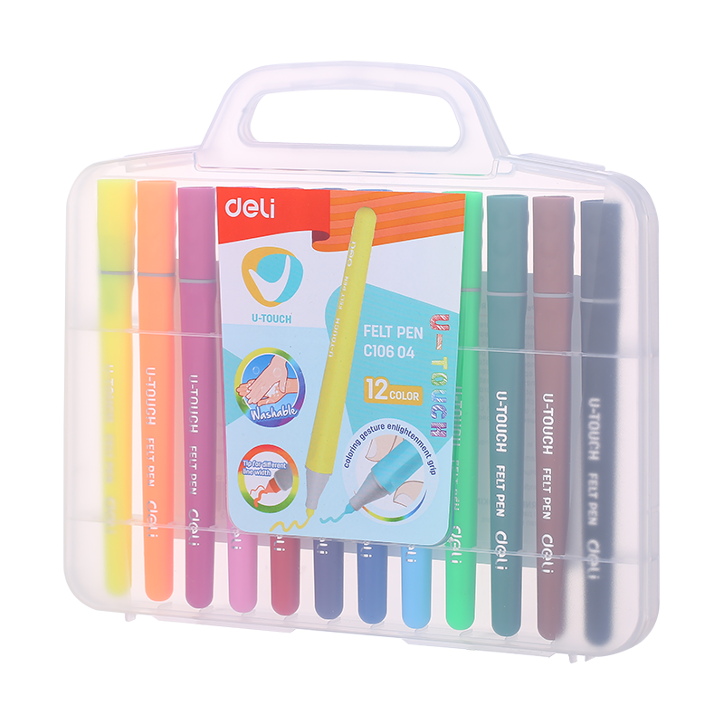 EC10604 Felt Pen Washable 1.0-5.0mm  12C